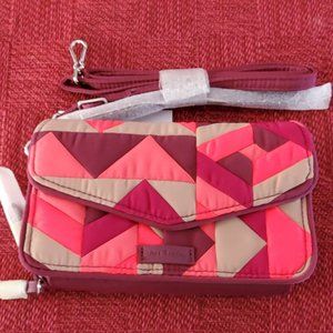 Vera Bradley Cactus Flower Pink RFID All In One Crossbody